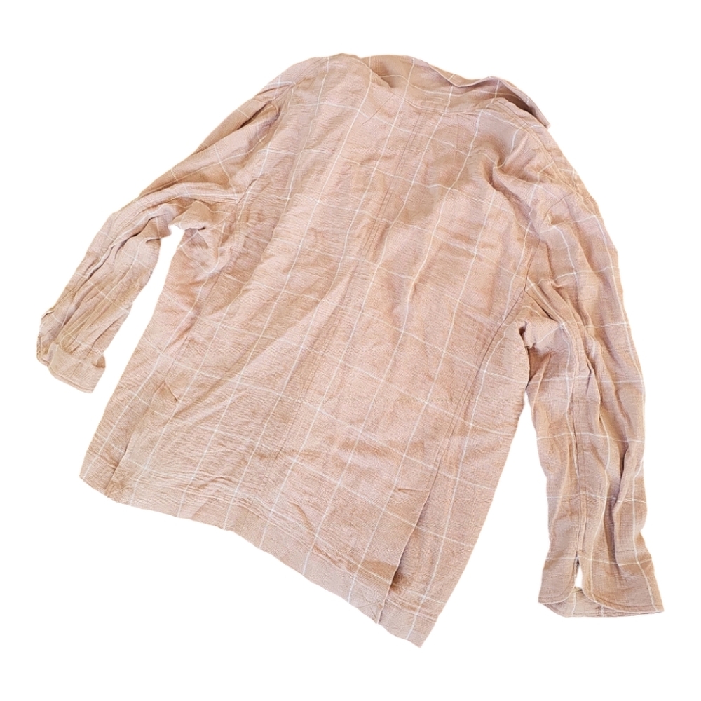 Madewell Breezewoven Larsen Blazer in Windowpane Linen Blend L/XL - Picture 9 of 9